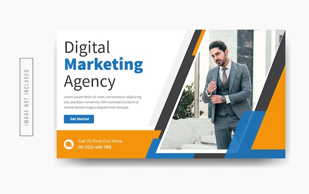 Digital marketing agency social media post template design premium vector