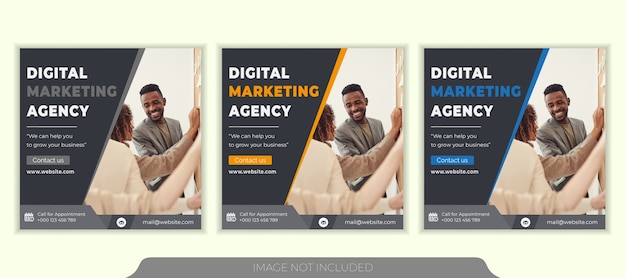 Digital Marketing agency social media post template design