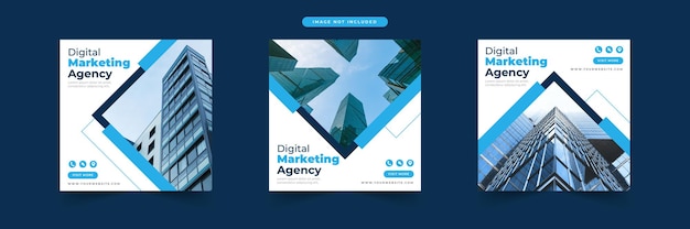 Digital marketing agency social media post template