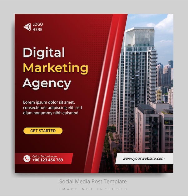 Digital marketing agency social media post template