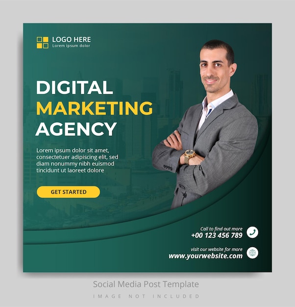 Digital marketing agency social media post template