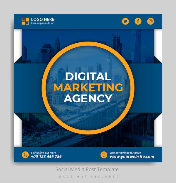 Digital marketing agency social media post template