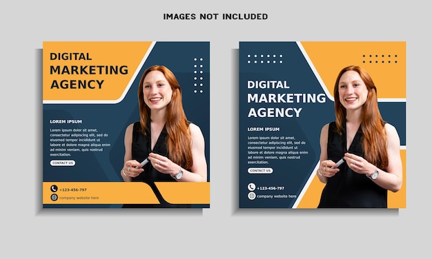 digital marketing agency social media post template