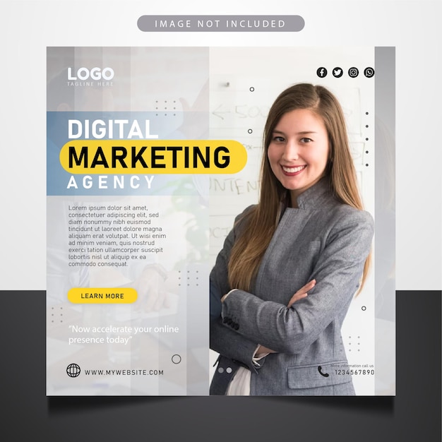 Digital marketing agency social media post template