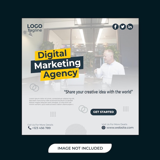 Digital marketing agency social media post template