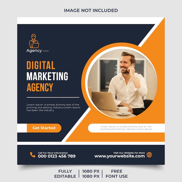 Digital marketing agency social media post template