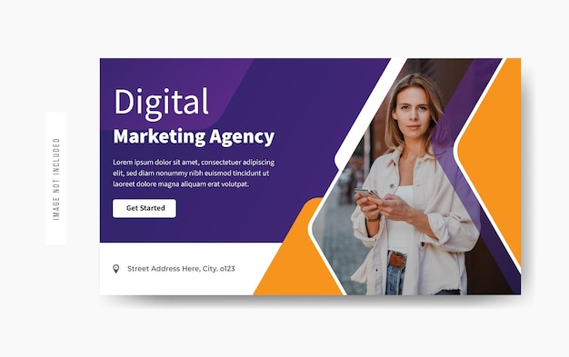 Vector digital marketing agency social media promotion post template design