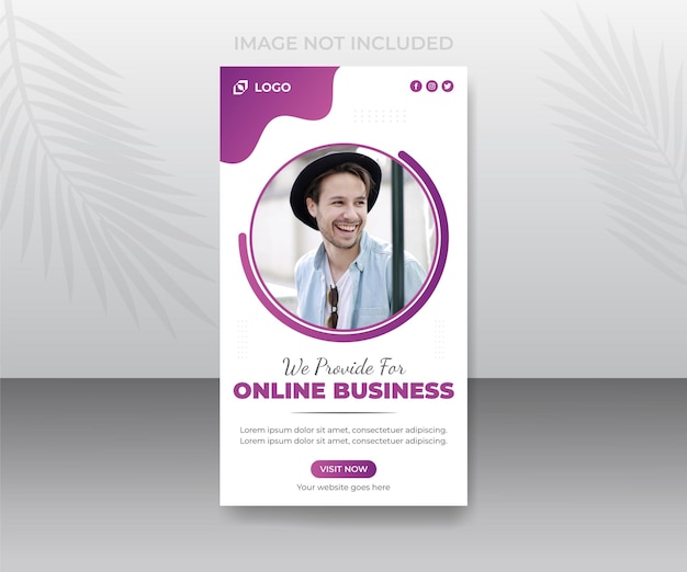 Digital marketing agency social media story design template