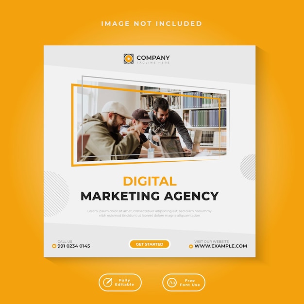 Digital marketing agency social media template  and business promo