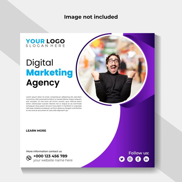 digital marketing agency social media template design