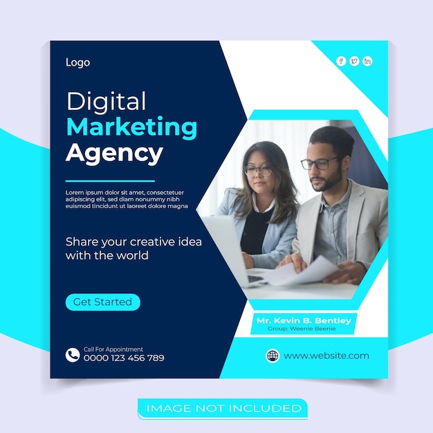 Digital marketing agency social media template