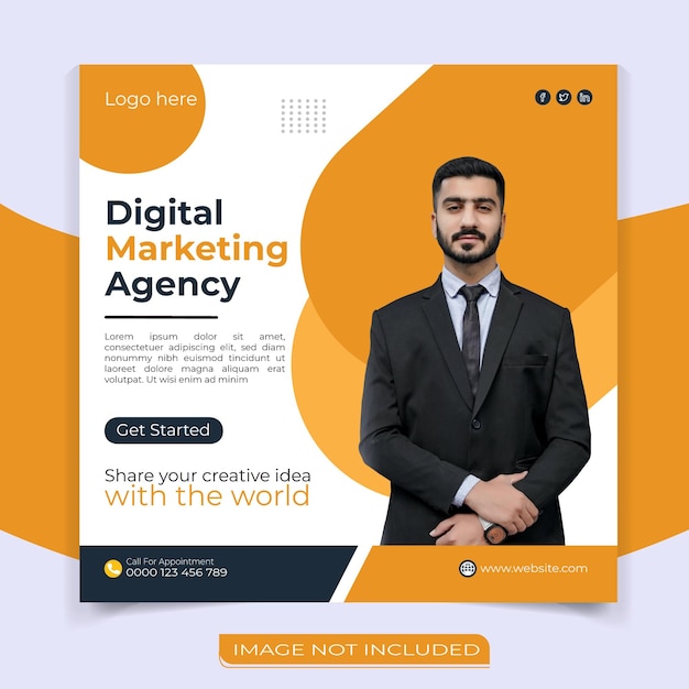 Digital marketing agency social media template