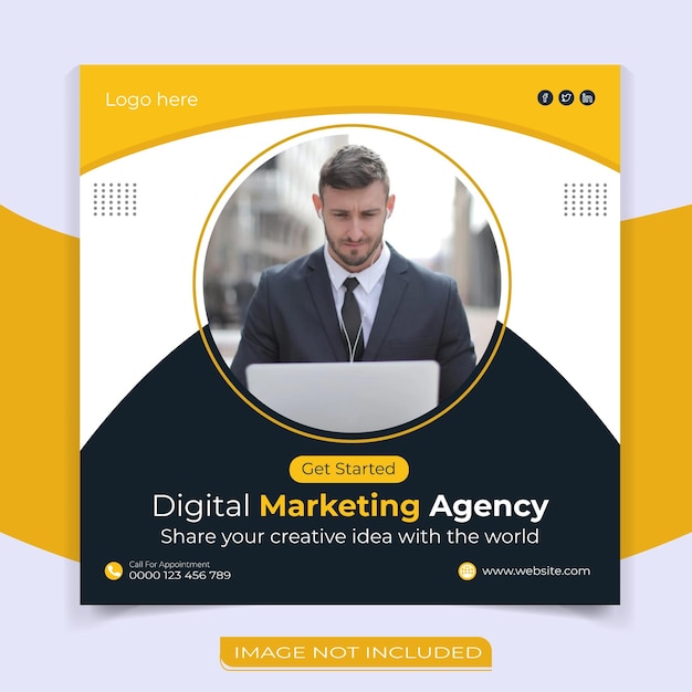 Digital marketing agency social media template