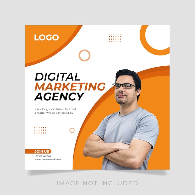 Digital marketing agency social media web banner design