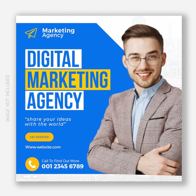 Vector digital marketing banner design