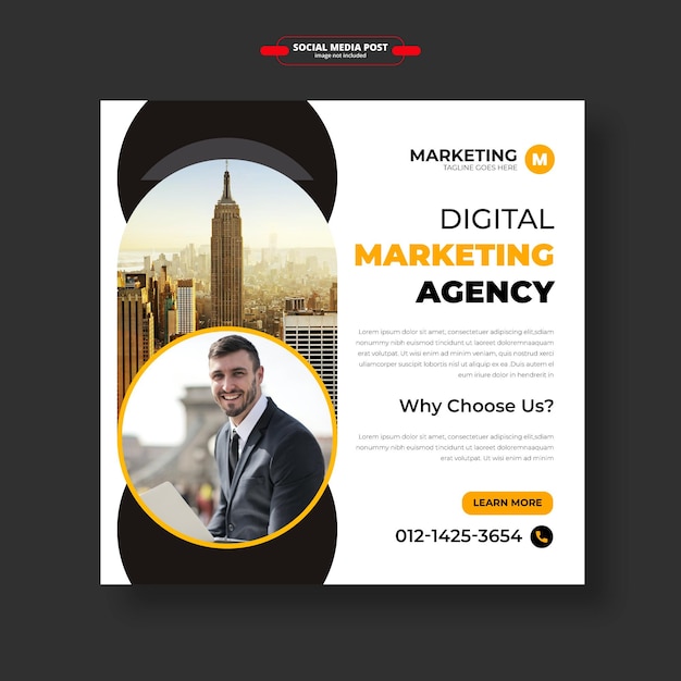 digital marketing business agency social media post banner template