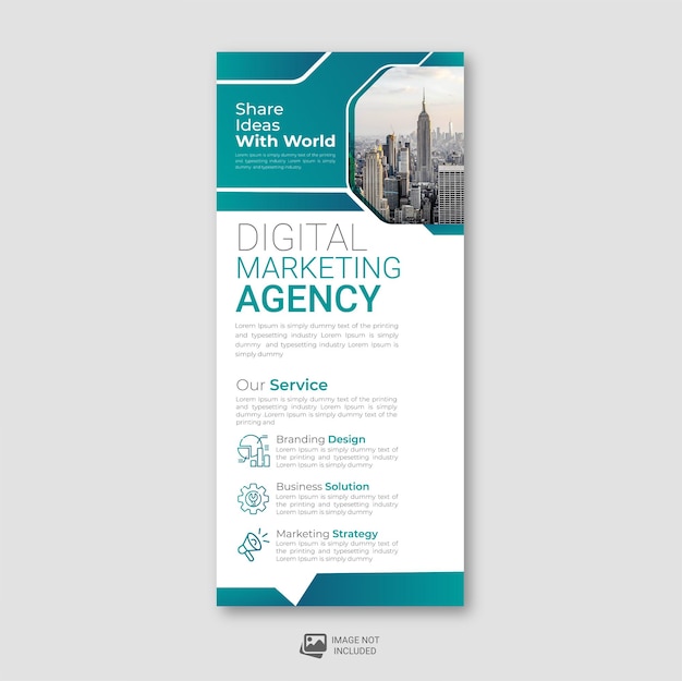 Vettore marketing digitale business design creativo roll up banner design