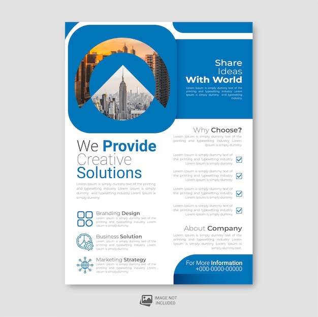 Vector digital marketing business creative ideas your company flyer design