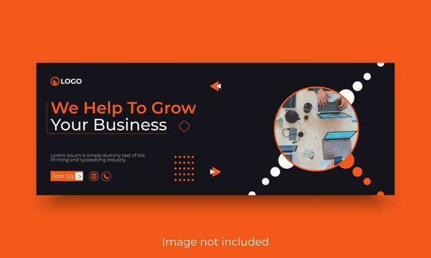 Vector digital marketing business facebook cover template