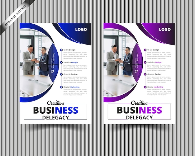 digital marketing business flyer template design