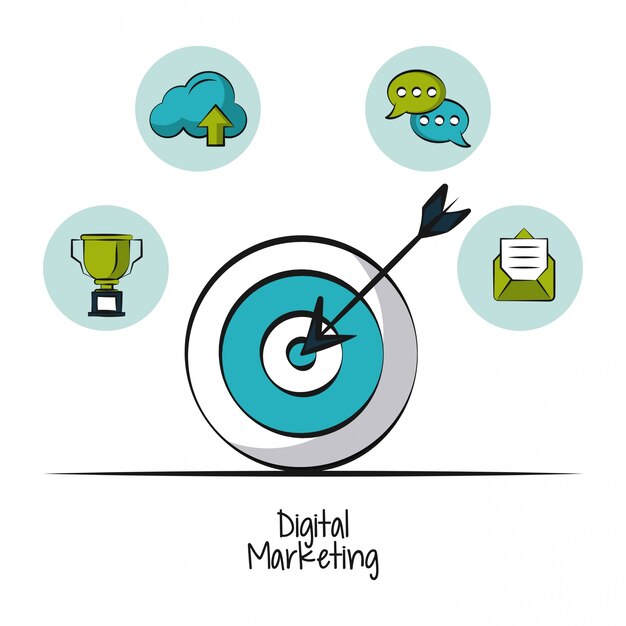 Illustrazione digitale di marketing e business