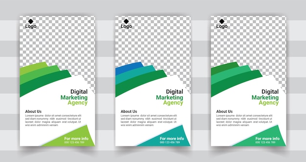ベクトル デジタル マーケティング ビジネス instagram ストーリー テンプレート デザイン