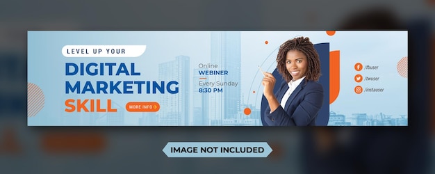 Digital Marketing Business Linkedin Cover Banner Design Template