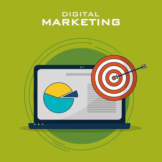 Digital marketing business strategy icons