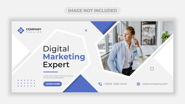 デジタルマーケティングビジネスのウェブバナーデザインテンプレート