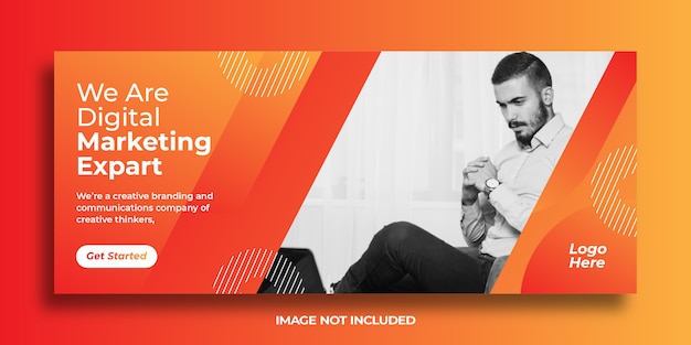 Vector digital marketing business web banner template