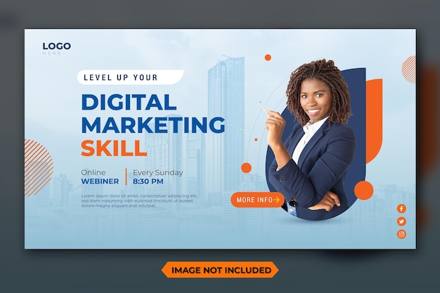 Digital Marketing Business Webinar Banner Design Template