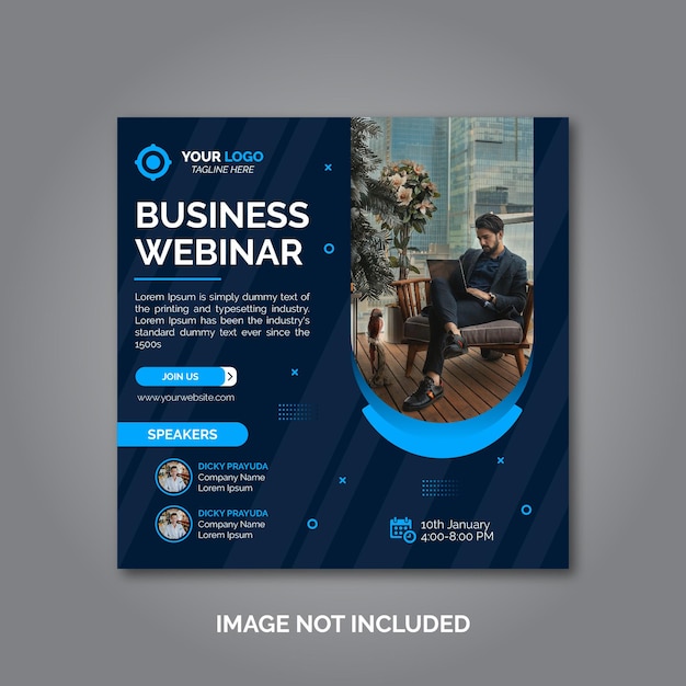 Digital marketing business webinar conference banner