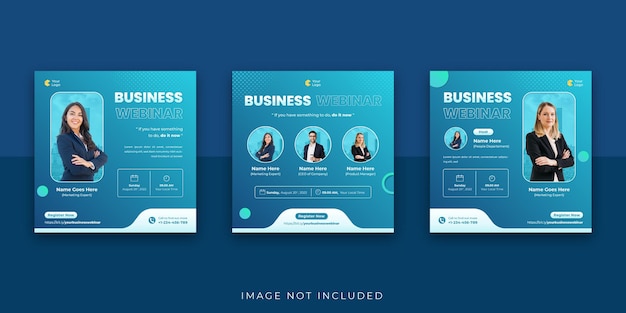 Digital Marketing Business Webinar Social Media Instagram Post Template