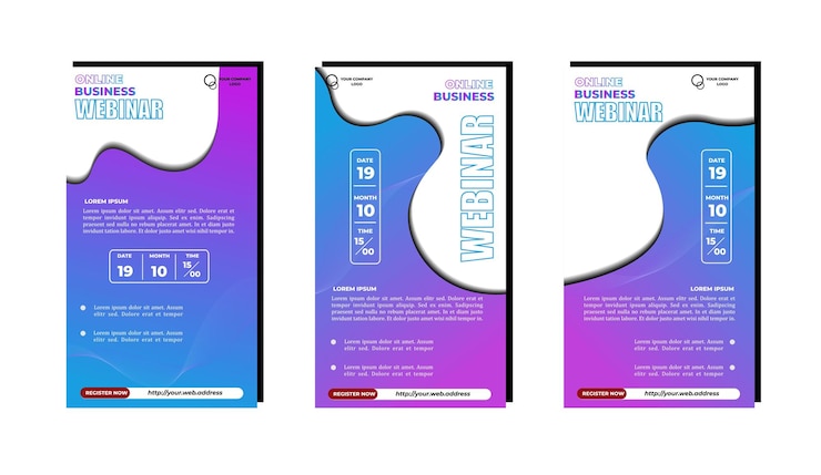 Vector digital marketing business webinar social media post vector illustration and text
