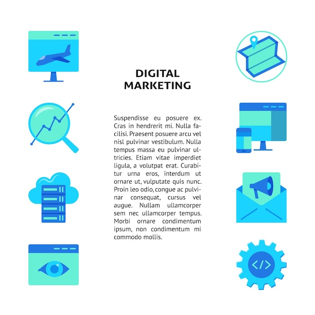 Digital marketing concept banner