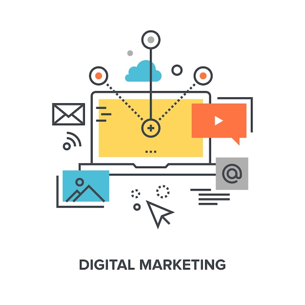 Digital marketing concept