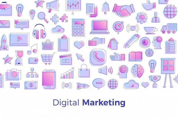 Digital marketing concept