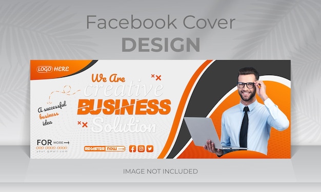 Digital marketing and corporate business Facebook cover template