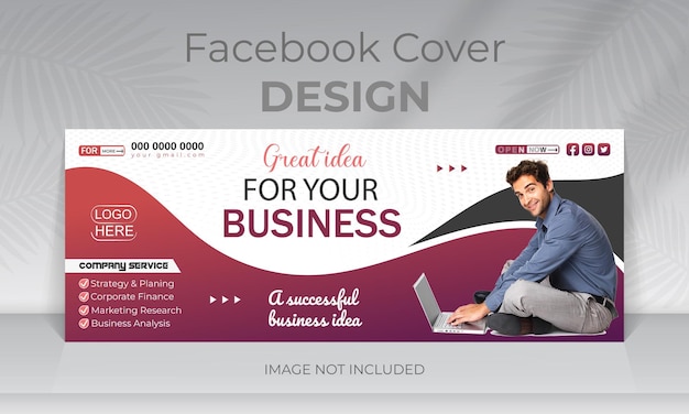 Digital marketing and corporate business Facebook cover template