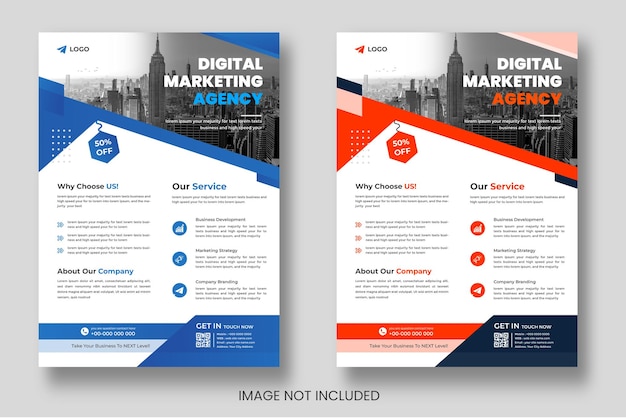 Digital marketing corporate business flyer design template