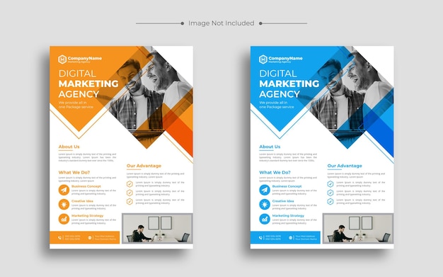 Digital marketing and Corporate business flyer design template