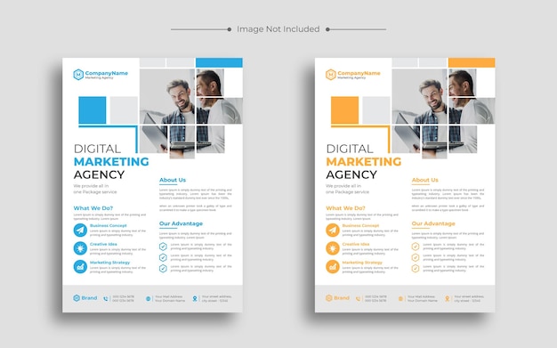 Digital marketing and Corporate business flyer design template