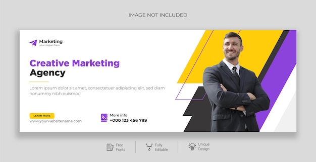 Vector digital marketing corporate business promotion and corporate facebook cover