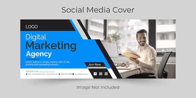 Digital marketing corporate facebook cover template