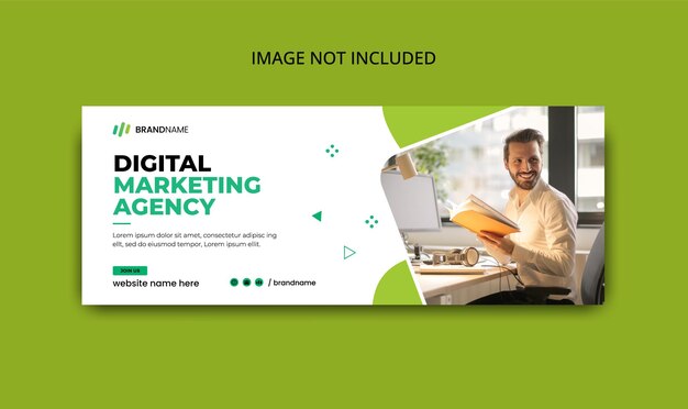 Digital marketing corporate facebook cover and web banner template