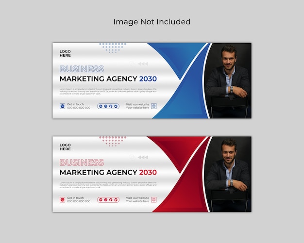 Digital marketing corporate facebook cover and web banner template