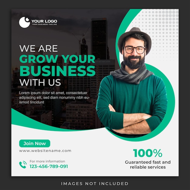 Digital marketing corporate social media banner design template