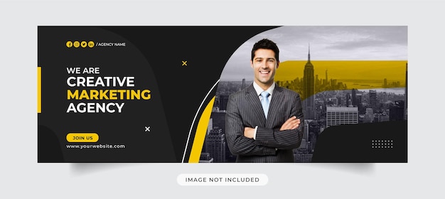 Digital marketing and corporate social media cover and banner template