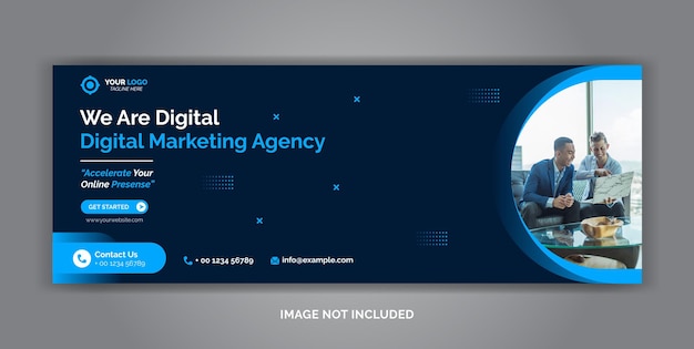 Digital marketing corporate social media facebook cover template