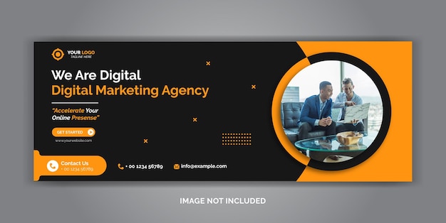 Digital marketing corporate social media facebook cover template